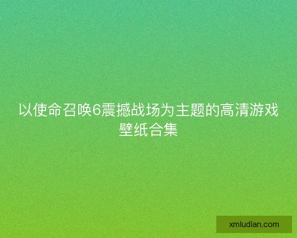 以使命召唤6震撼战场为主题的高清游戏壁纸合集 以使命召唤6震撼战场为主题的高清游戏壁纸合集